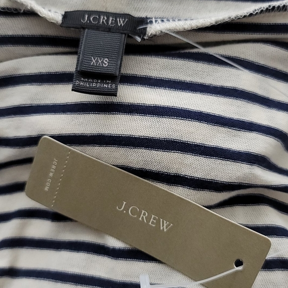 J. Crew Cotton Tissue Turtleneck Stripe T-Shirt - Picture 11 of 12